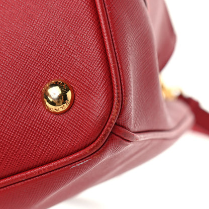 Prada Saffiano Lux Medium Tote Fuoco 9 of 19