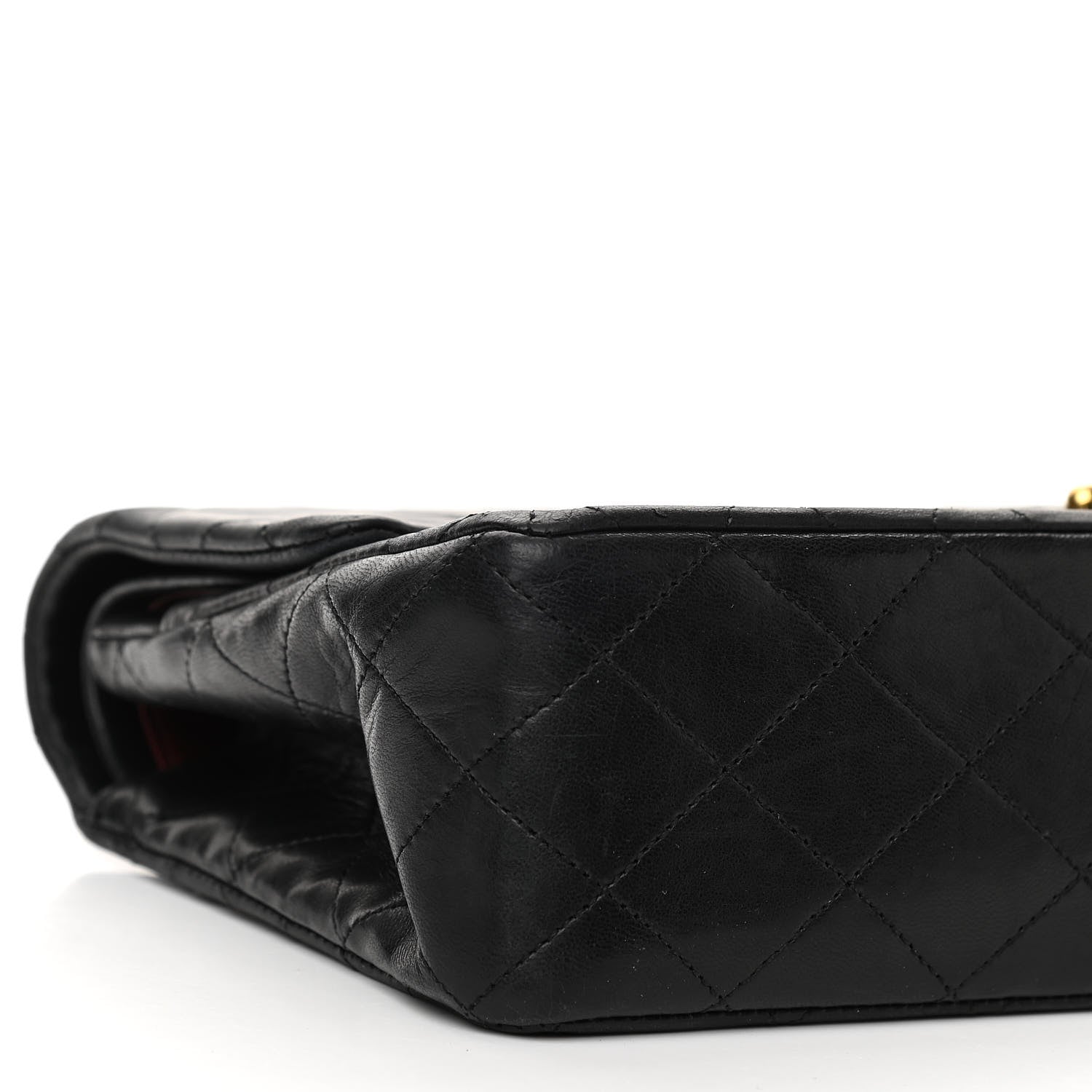 Chanel Lambskin Quilted Medium Double Flap Black 9 of 14