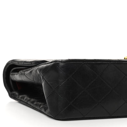 Chanel Lambskin Quilted Medium Double Flap Black 9 of 14