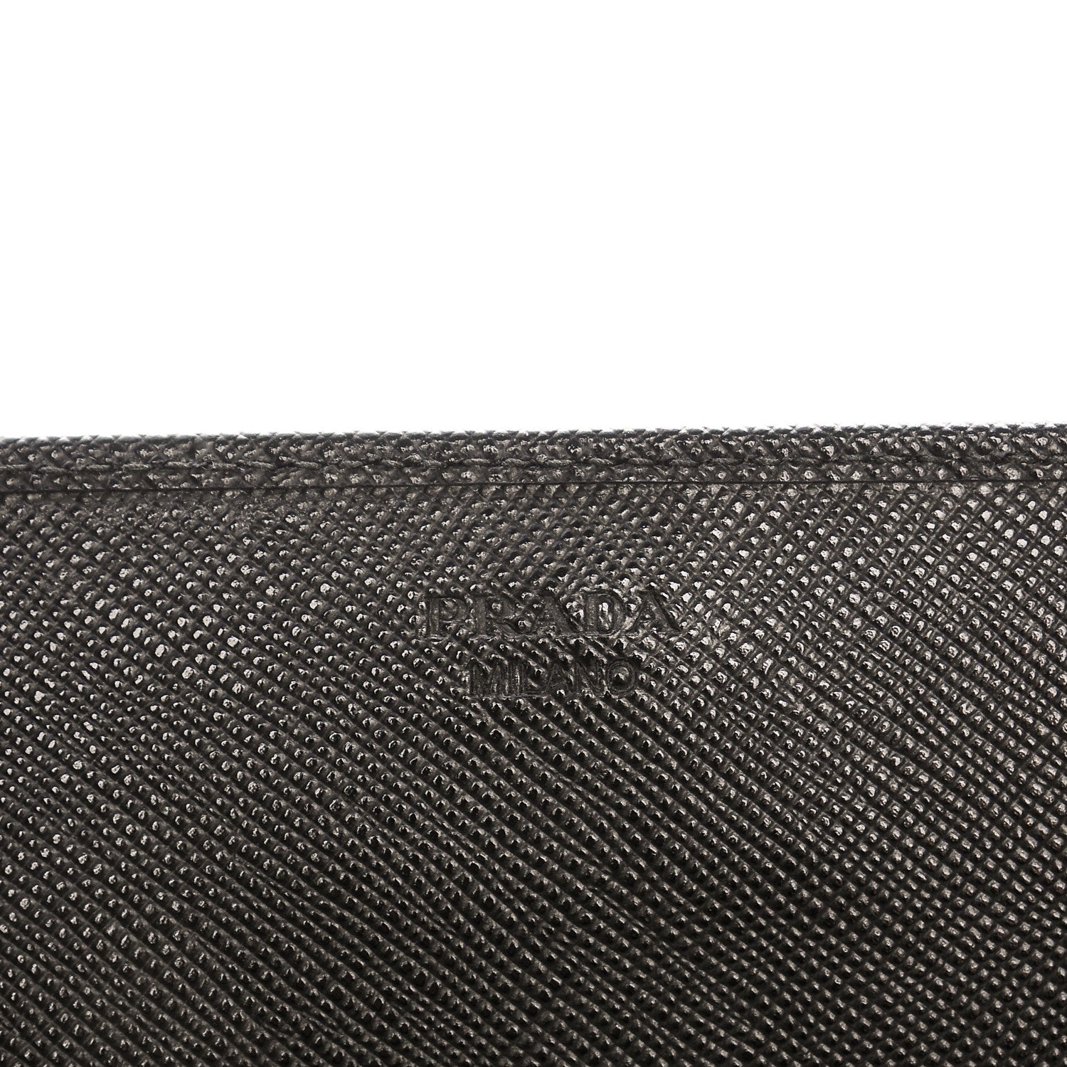Prada Saffiano Metal Oro Chain Wallet Nero Black 6 of 9
