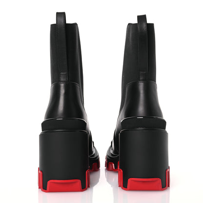 Christian Louboutin Calfskin Marchacroche Dune 95 Boots 38.5 Black 5 of 9
