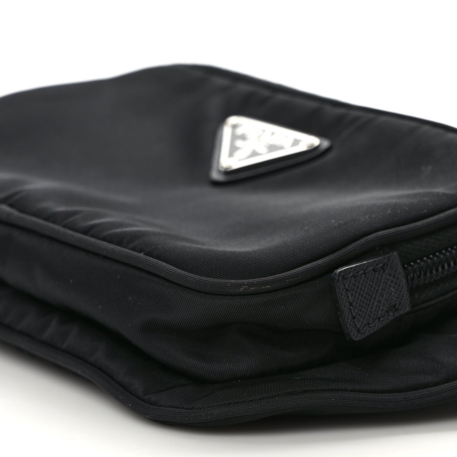 Prada Tessuto Nylon Saffiano Belt Bag Black 9 of 11