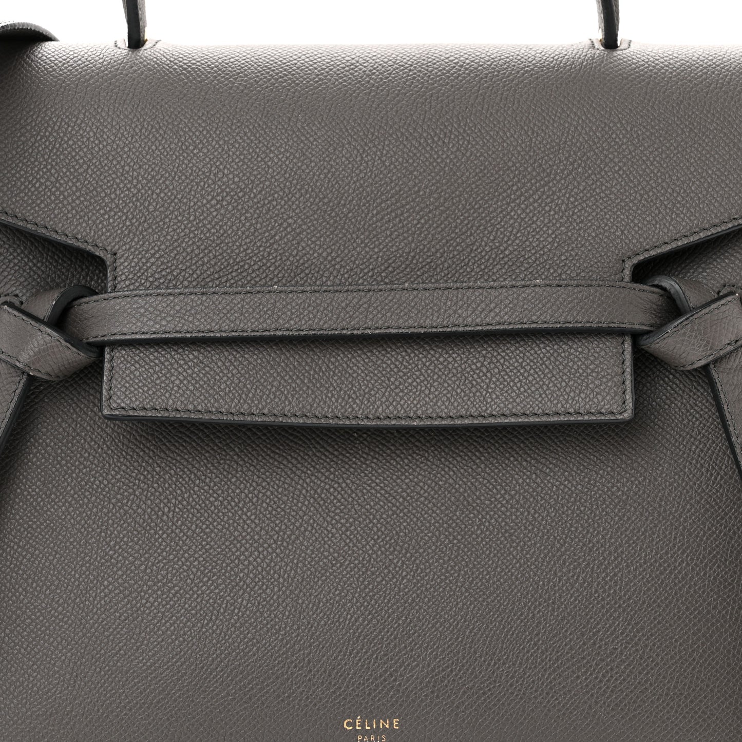 Grained Calfskin Micro Belt Bag Grey