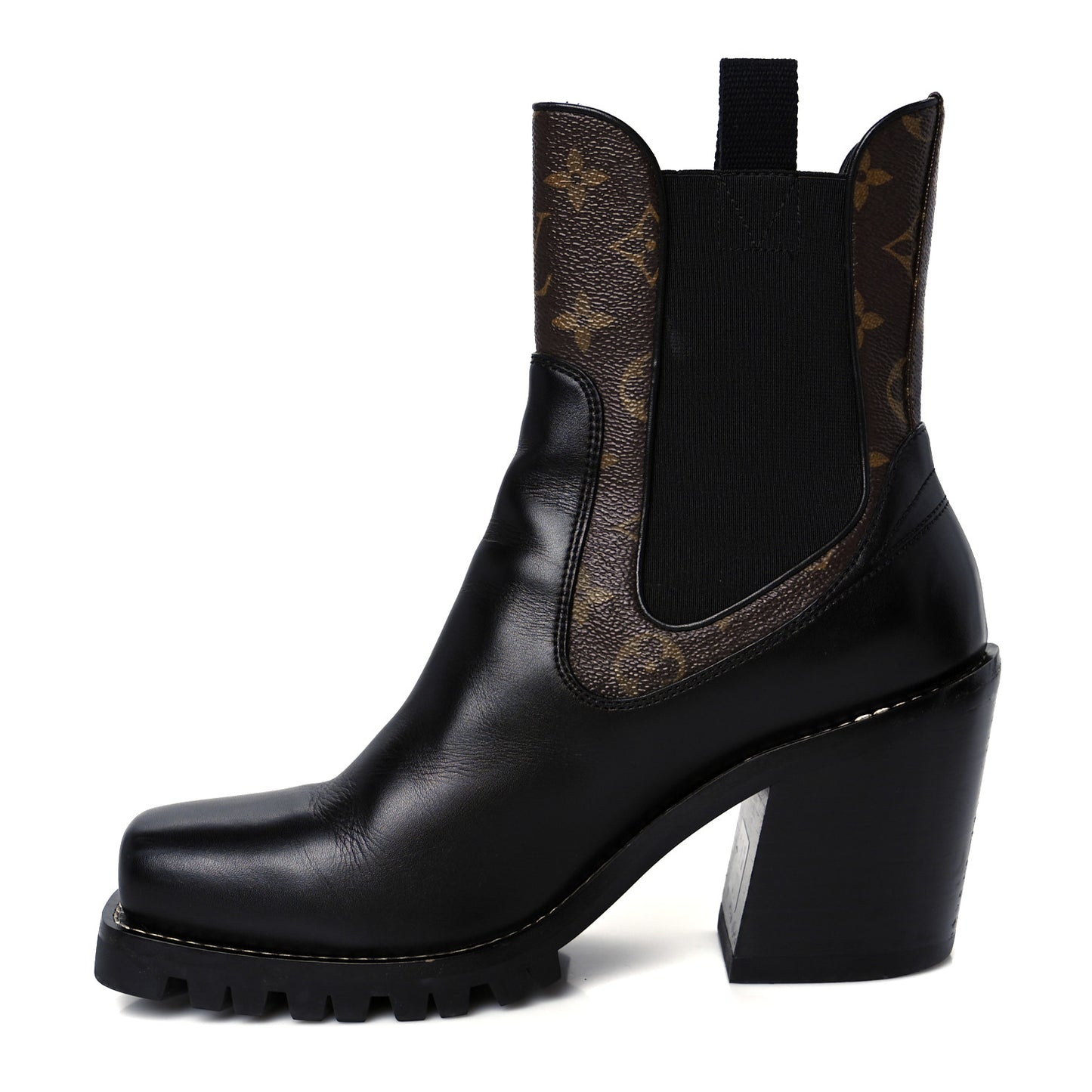 Patent Monogram Limitless Ankle Boots 41 Black