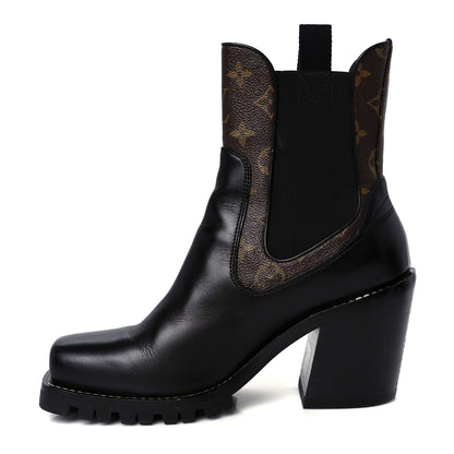 Louis Vuitton Patent Monogram Limitless Ankle Boots 41 Black 1 of 9