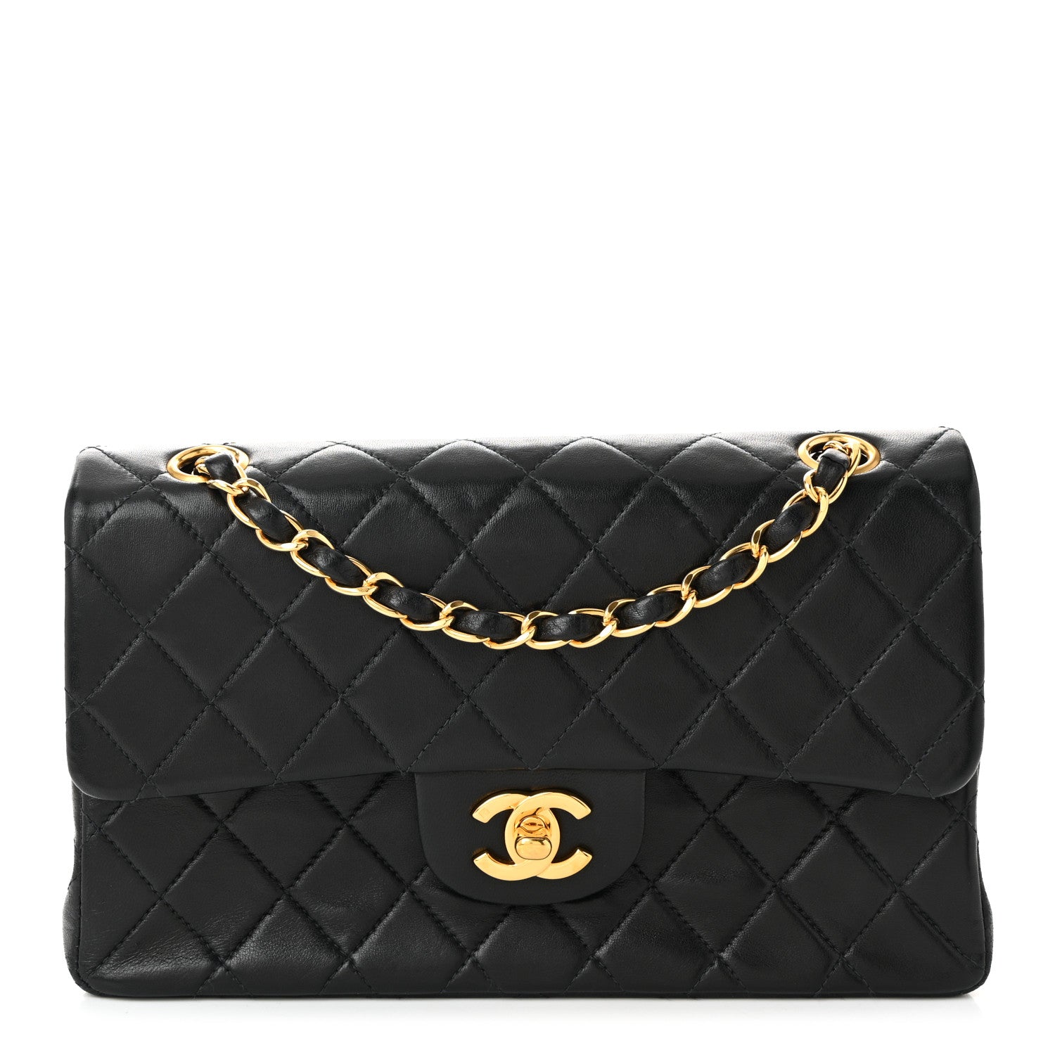 Chanel Lambskin Quilted Small Double Flap Black 1 of 10