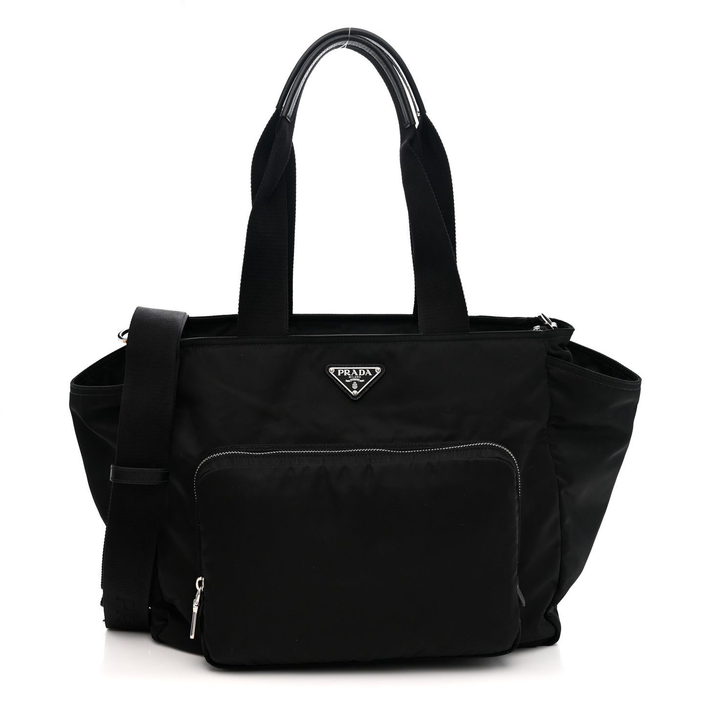 Tessuto Nylon Vela Diaper Bag Black