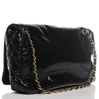 Chanel Vinyl Medium Rock and Chain Flap Black 3 of 7