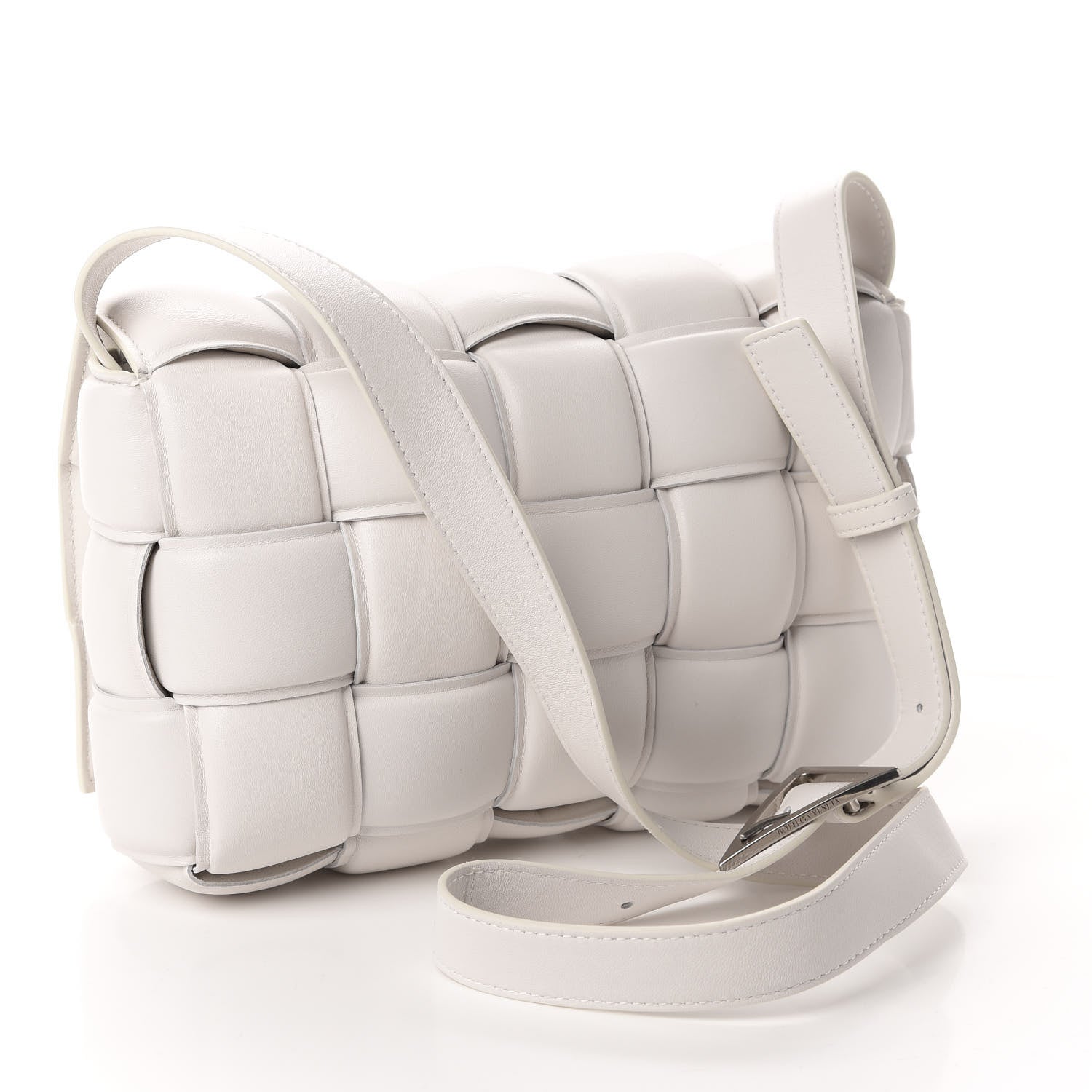 Bottega Veneta Nappa Maxi Intreccio Padded Cassette Crossbody Bag Chalk 3 of 9