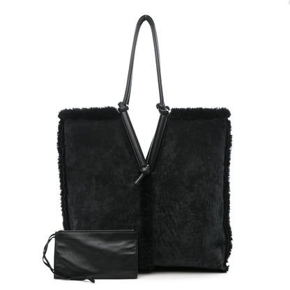 Bottega Veneta Shearling Reversible Tote Black 1 of 18