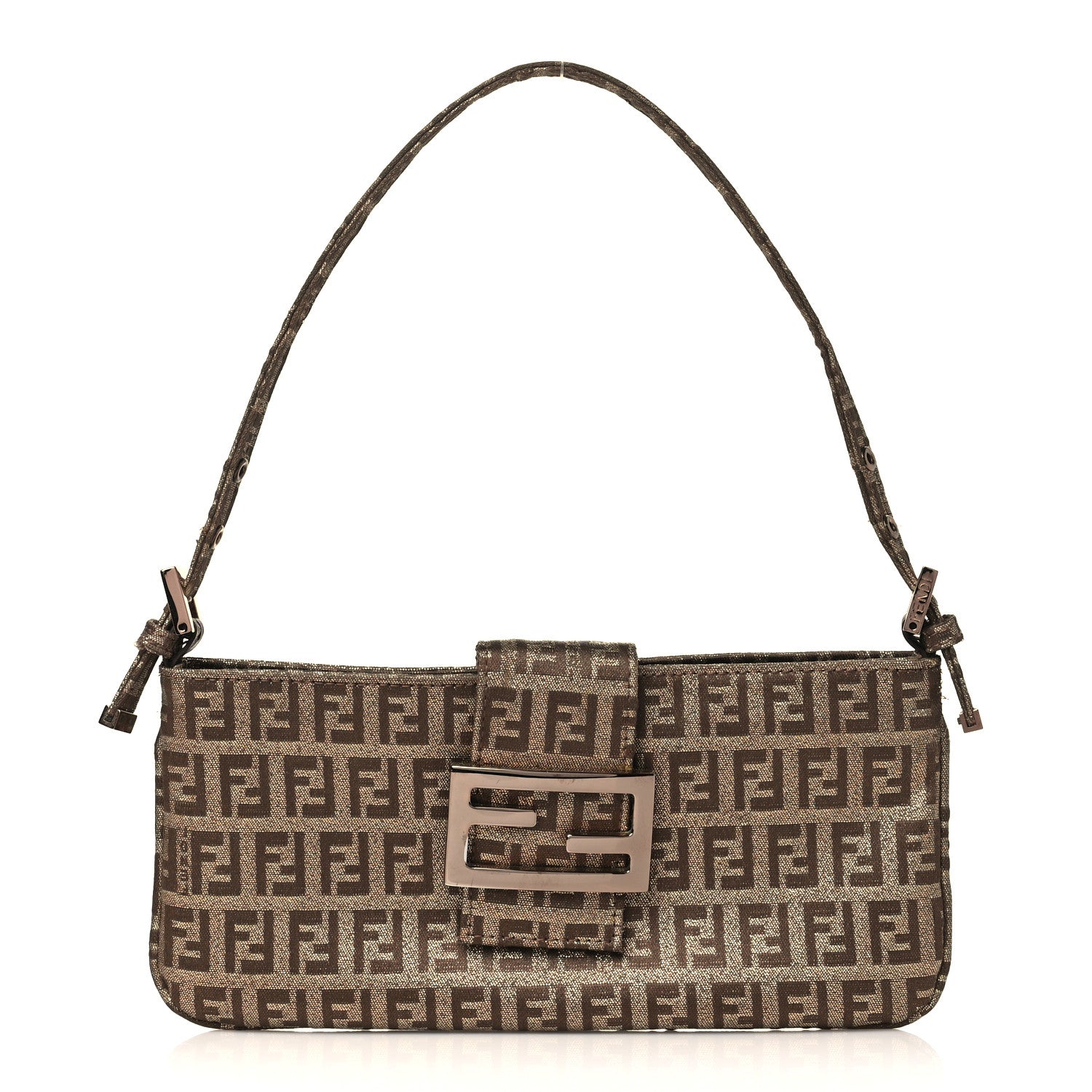 Fendi Metallic Zucchino Pochette Gold 1 of 5