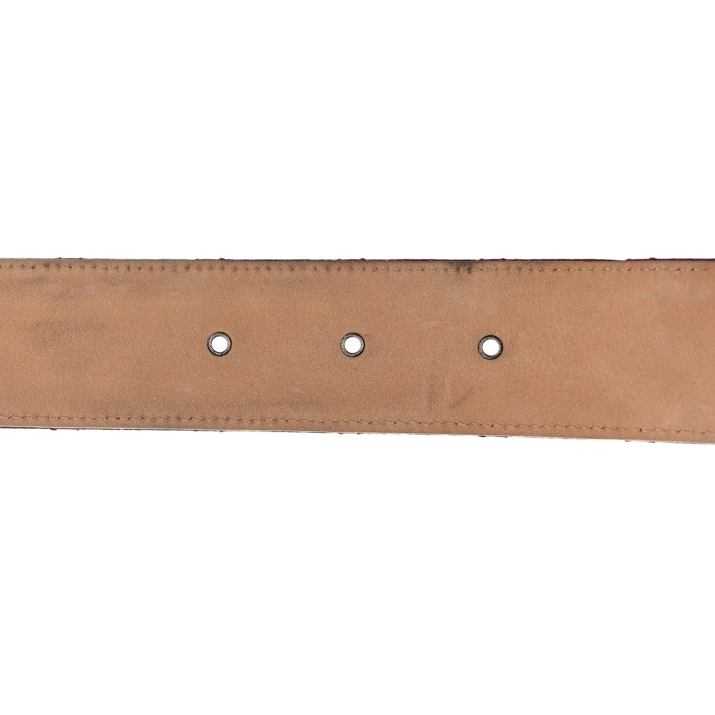 Caviar Quilted CC Belt Red