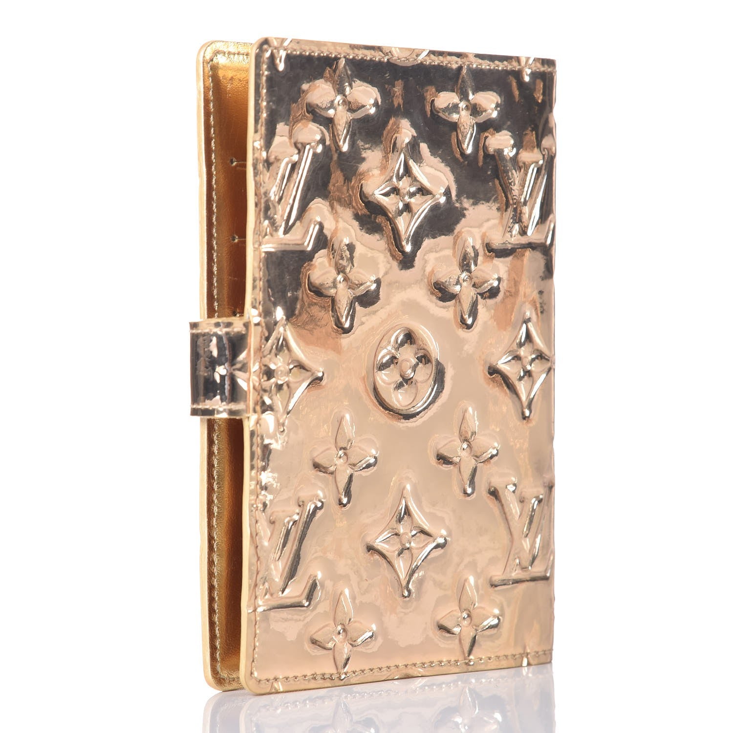 Louis Vuitton Monogram Miroir Small Ring Agenda Gold 3 of 10