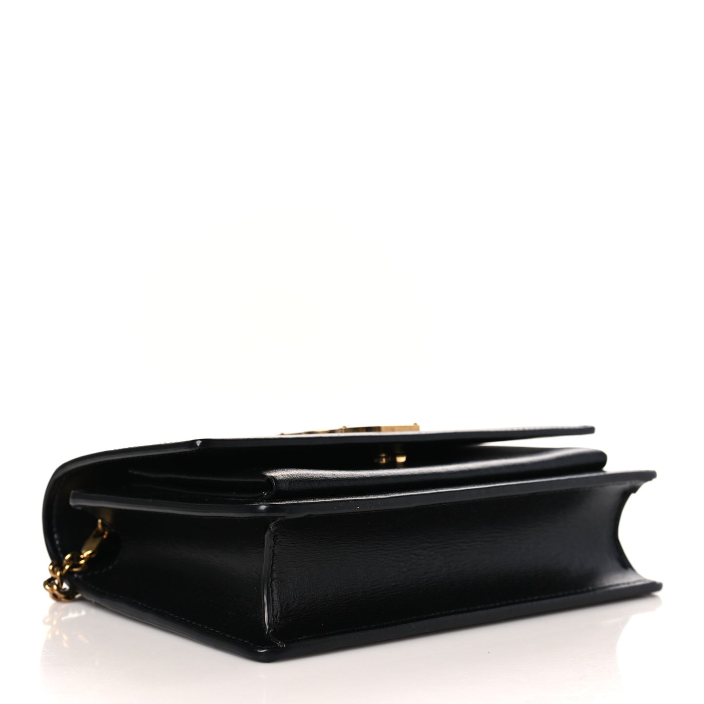 Calfskin Monogram Sunset Chain Wallet Black