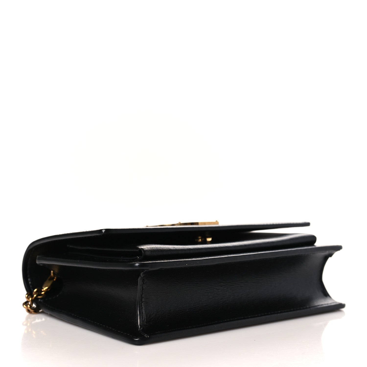 Saint Laurent Calfskin Monogram Sunset Chain Wallet Black 4 of 8