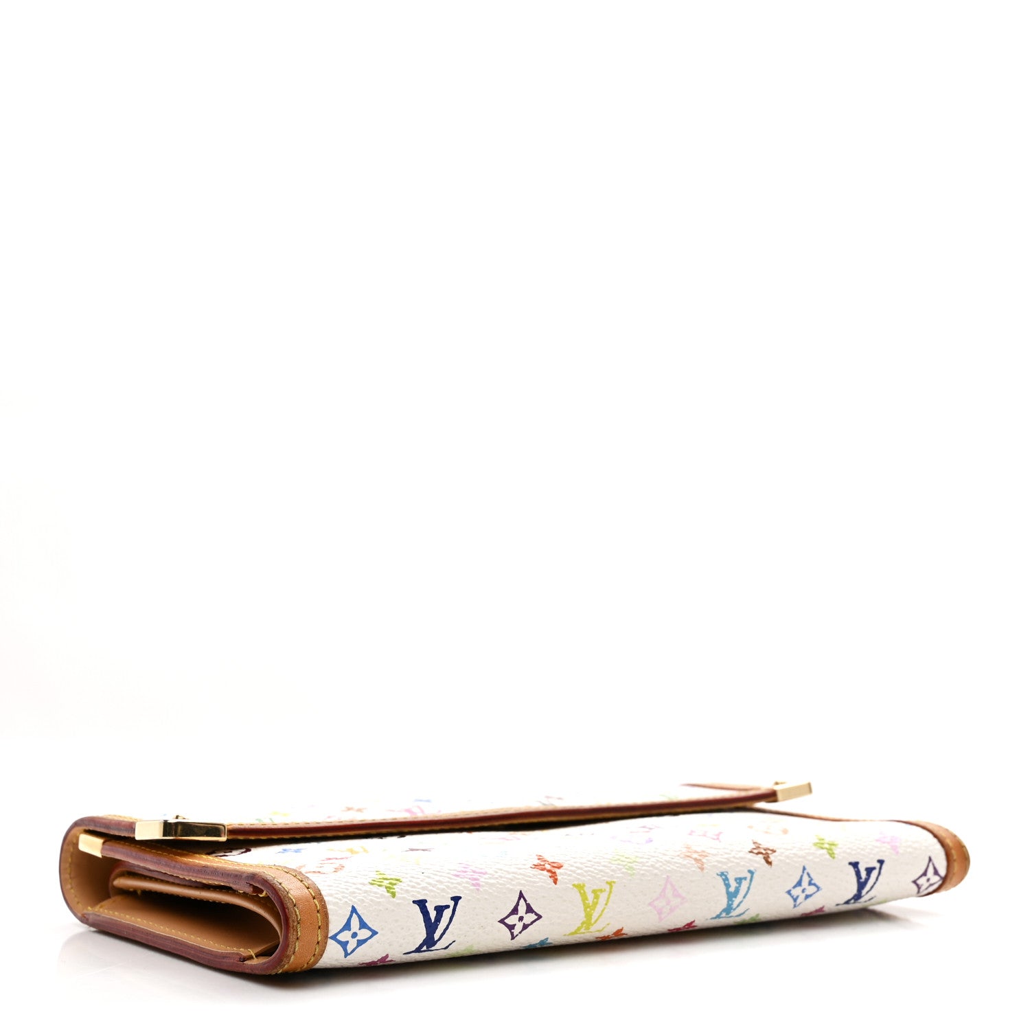 Louis Vuitton Monogram Multicolor Porte Tresor International Wallet White 4 of 10