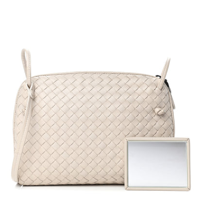 Bottega Veneta Nappa Intrecciato Nodini Crossbody Messenger White 1 of 4