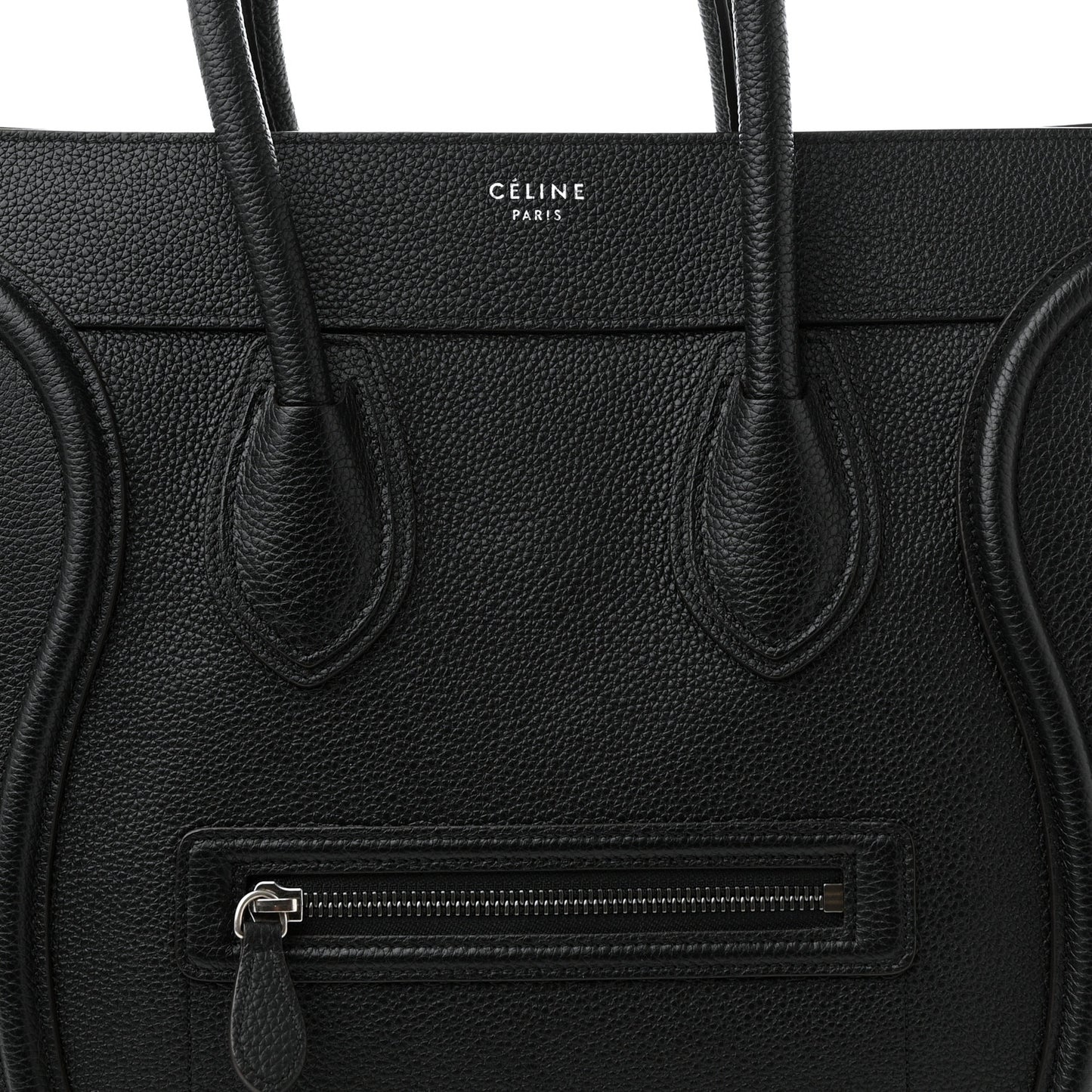 Drummed Calfskin Mini Luggage Black