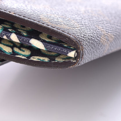 Louis Vuitton Monogram Leopard Sarah Wallet Blue Infini 12 of 18