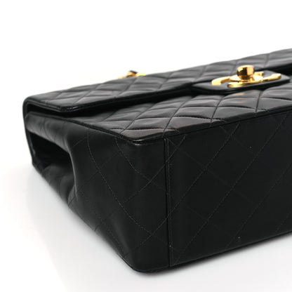 Chanel Lambskin Quilted XL Jumbo Single Flap Black 8 of 9