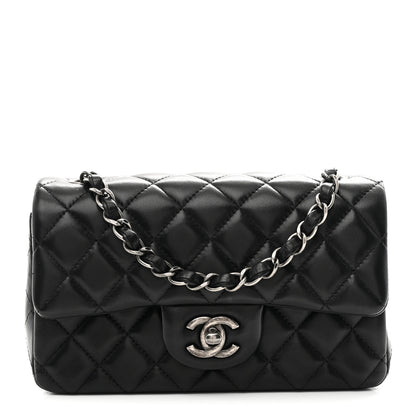 Chanel Lambskin Quilted Mini Rectangular Flap Black 1 of 11