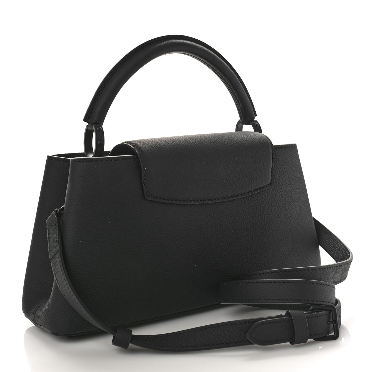 Taurillon Capucines East West MM Matte Black