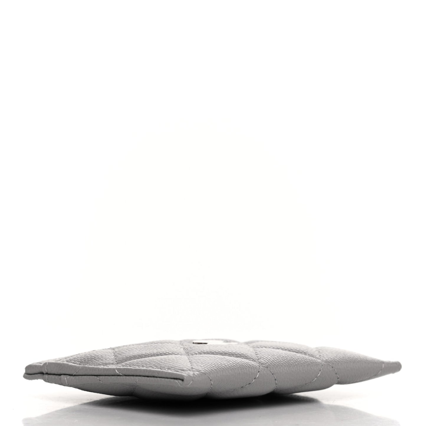 Caviar Quilted Card Holder Grey