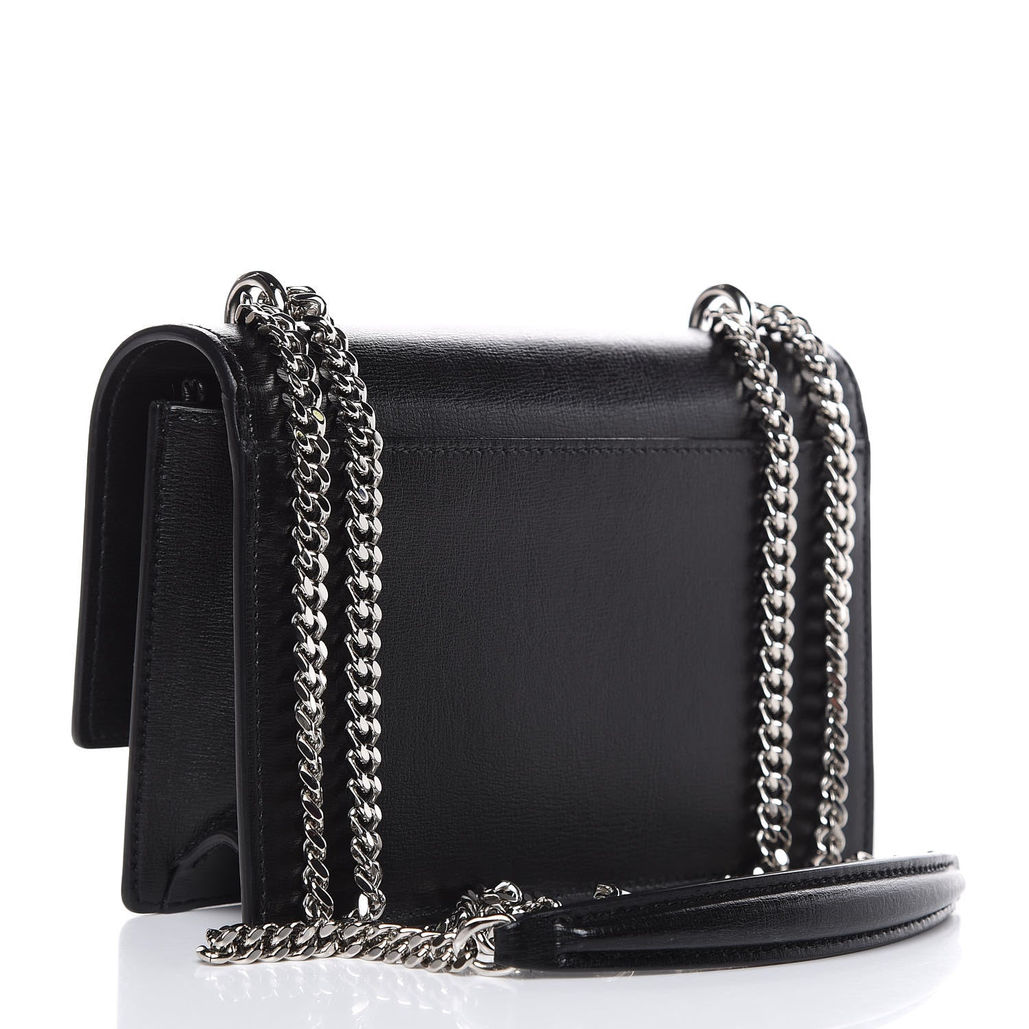 Saint Laurent Calfskin Monogram Sunset Chain Wallet Black 3 of 9