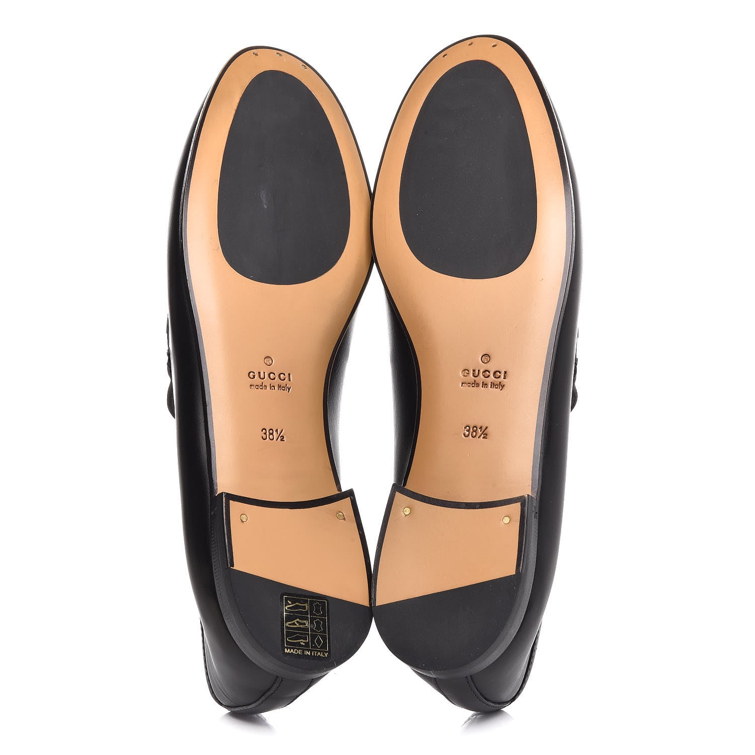 Gucci Calfskin Womens Jordaan Loafers 38.5 Black 9 of 9