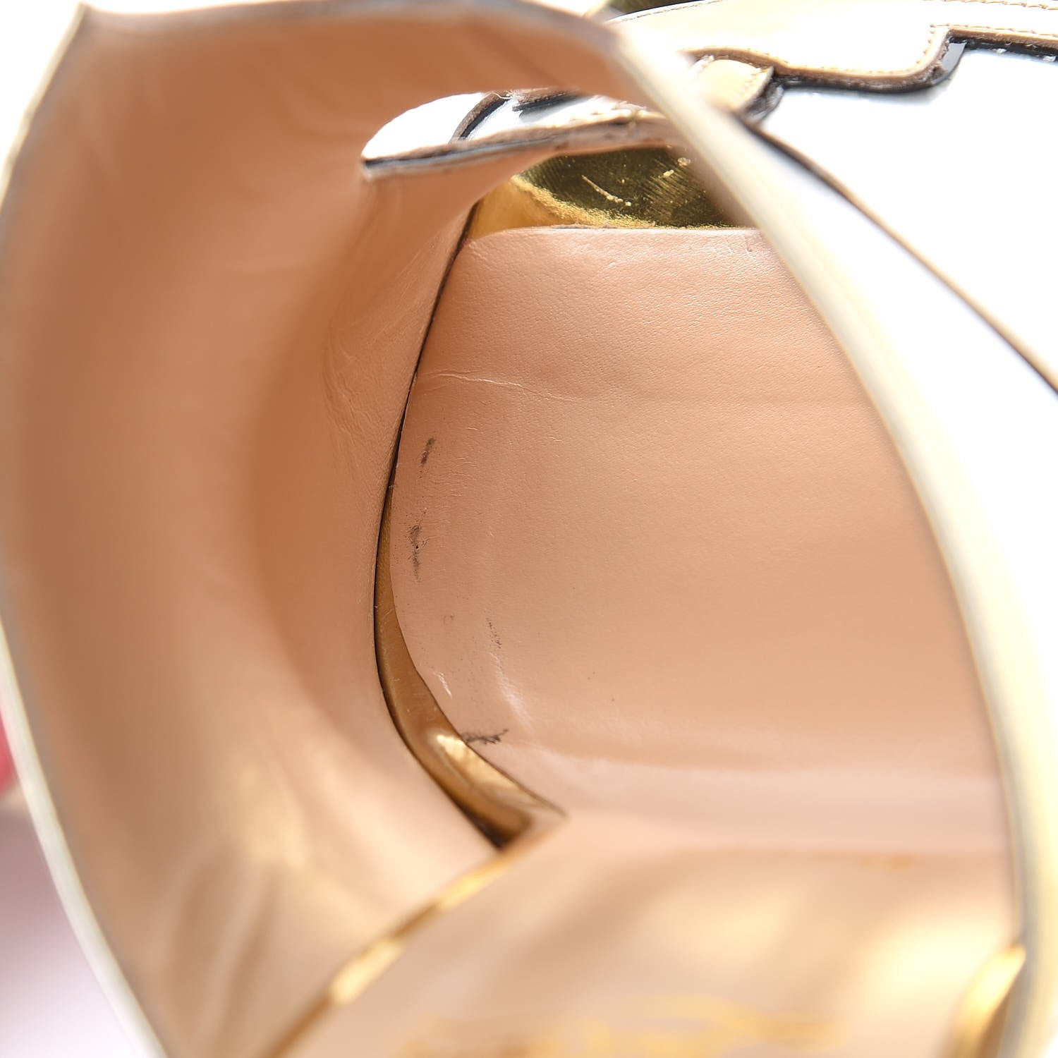 Christian Louboutin Specchio Patent Interior 85 Slide Sandals 40 Latte 9 of 13