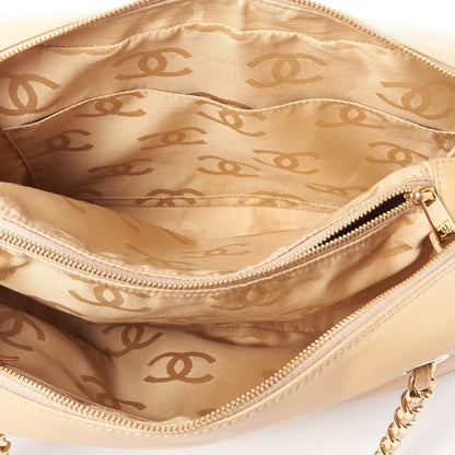 Chanel Lambskin Chevron Quilted Camera Case Beige 6 of 11