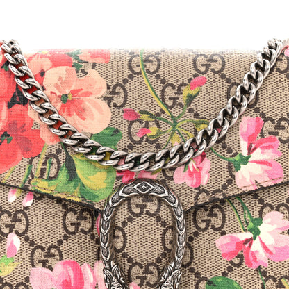 Gucci GG Supreme Monogram Blooms Mini Dionysus Chain Wallet Beige Multicolor Dry Rose 8 of 10