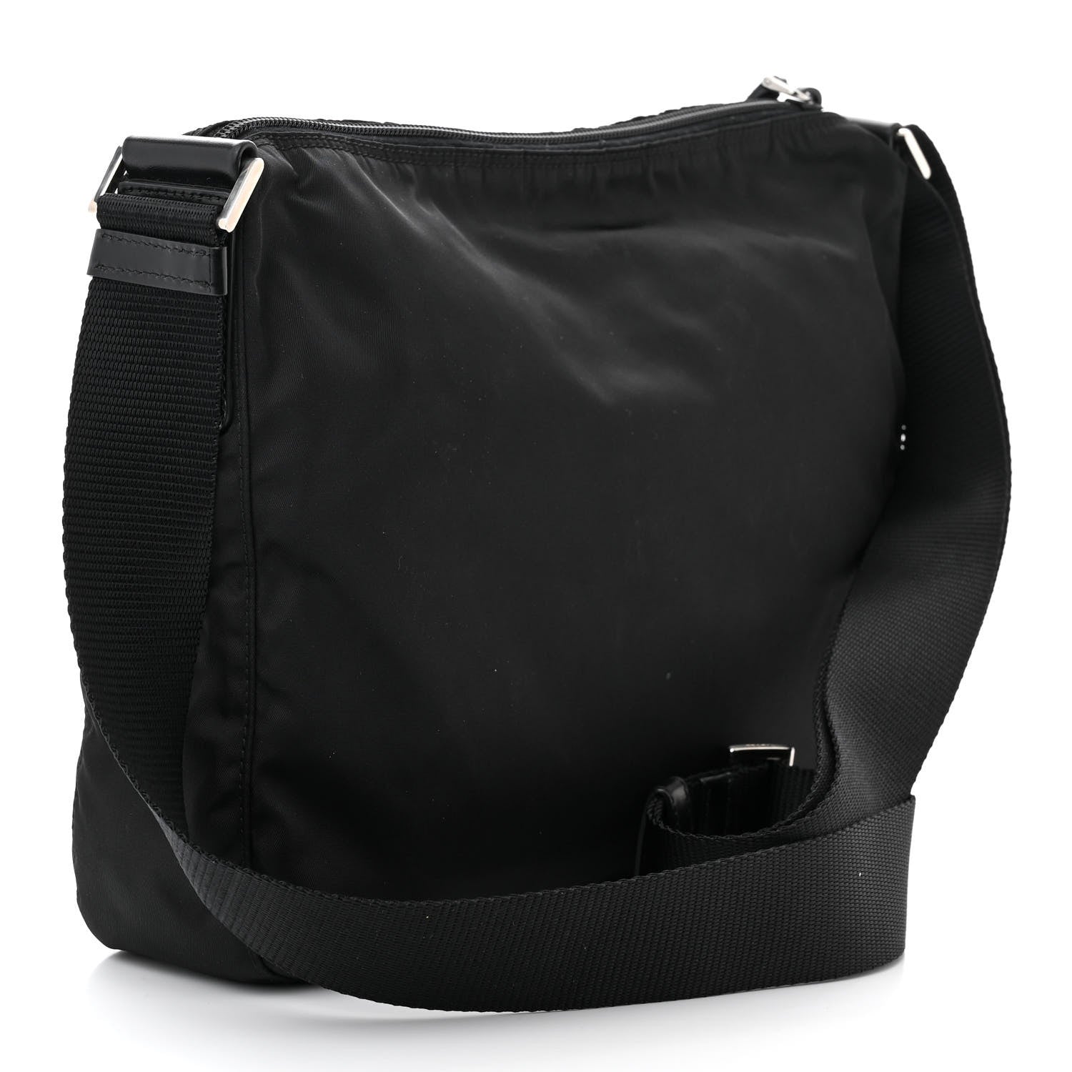 Prada Tessuto Nylon Messenger Bag Black 3 of 10