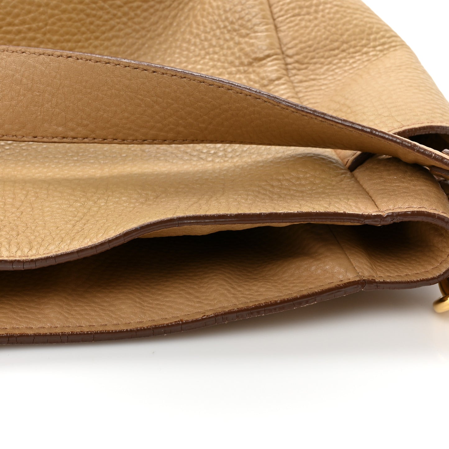 Vitello Daino Side Pocket Hobo Noisette