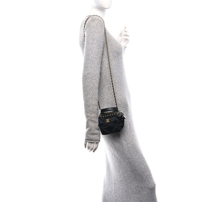 Chanel Nylon Grosgrain Quilted Lifestyle Clutch With Chain Black 2 of 11