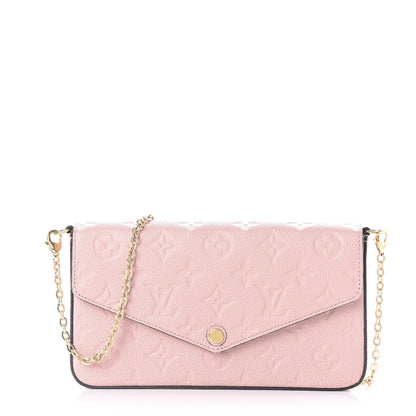 Louis Vuitton Empreinte Pochette Felicie Chain Wallet Rose Poudre 1 of 9