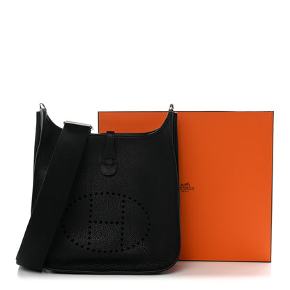 Hermes Taurillon Clemence EVELYNE III PM Black 11 of 11