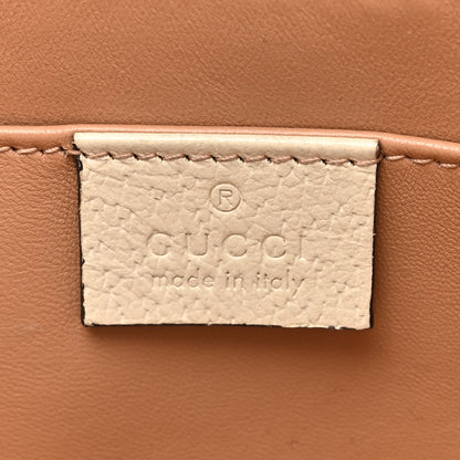 Gucci GG Supreme Monogram Berry Textured Dollar Calfskin Small Padlock Tote Beige Ebony Light Copper Mystic White 6 of 17