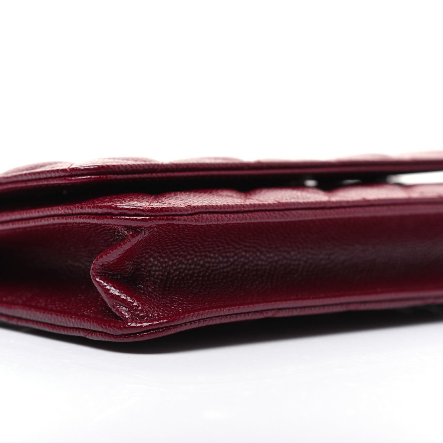 Chanel Caviar Quilted Wallet on Chain WOC Burgundy 6 of 18