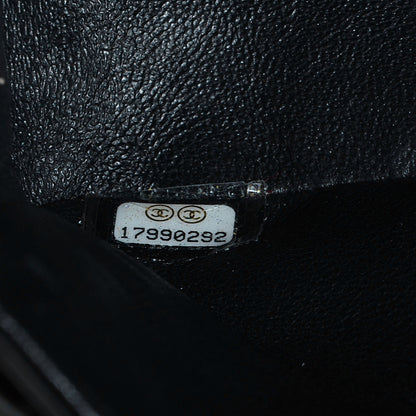 Chanel Satin Quilted Medium Double Flap Black 7 of 8