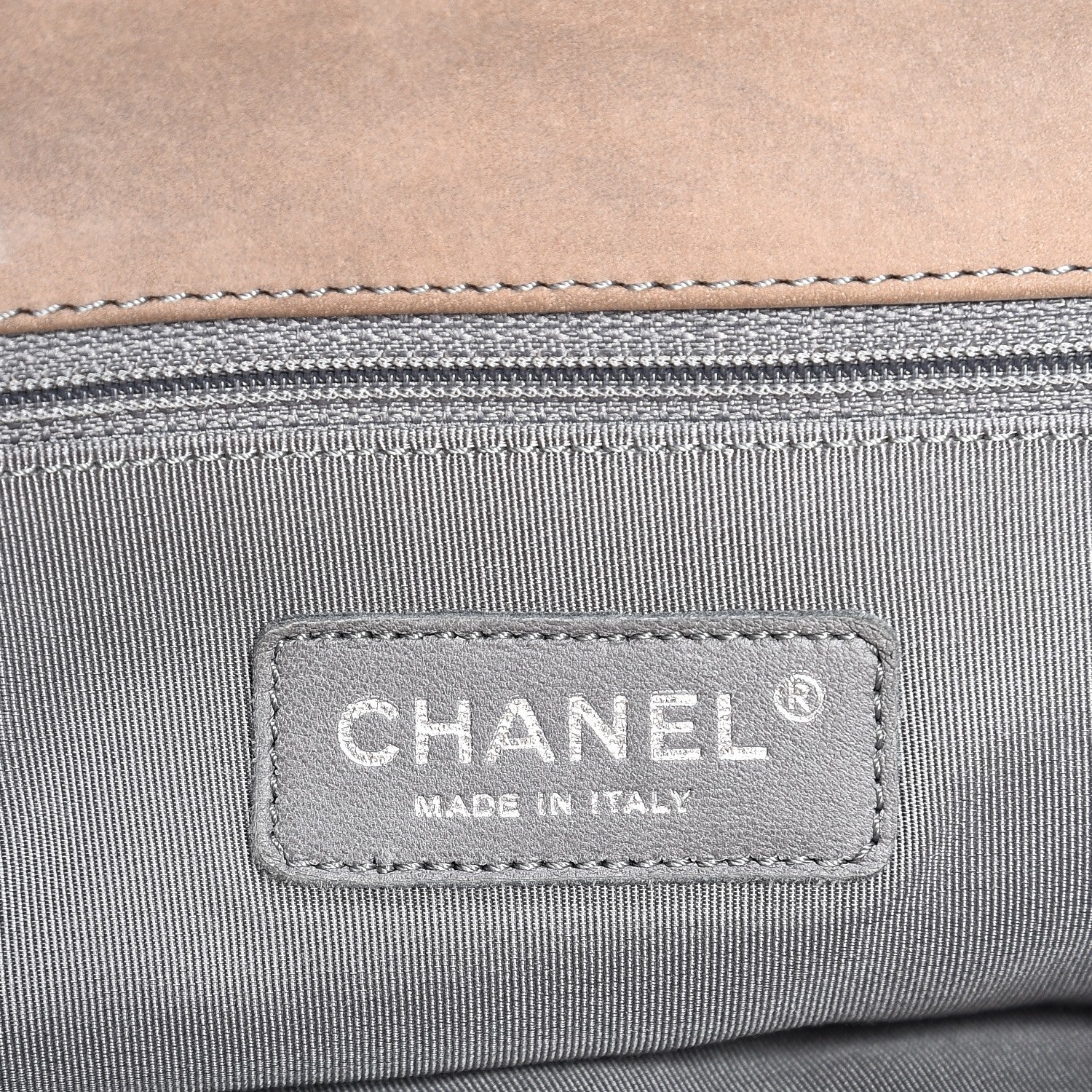 Chanel Nubuck Quilted Chain Around Maxi Flap Grey 6 of 14