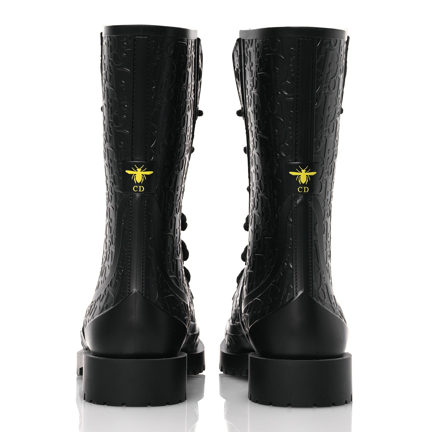 Christian Dior Oblique Rubber Diorcamp Boots 37 Black 5 of 9