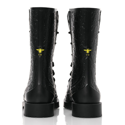 Christian Dior Oblique Rubber Diorcamp Boots 37 Black 5 of 9