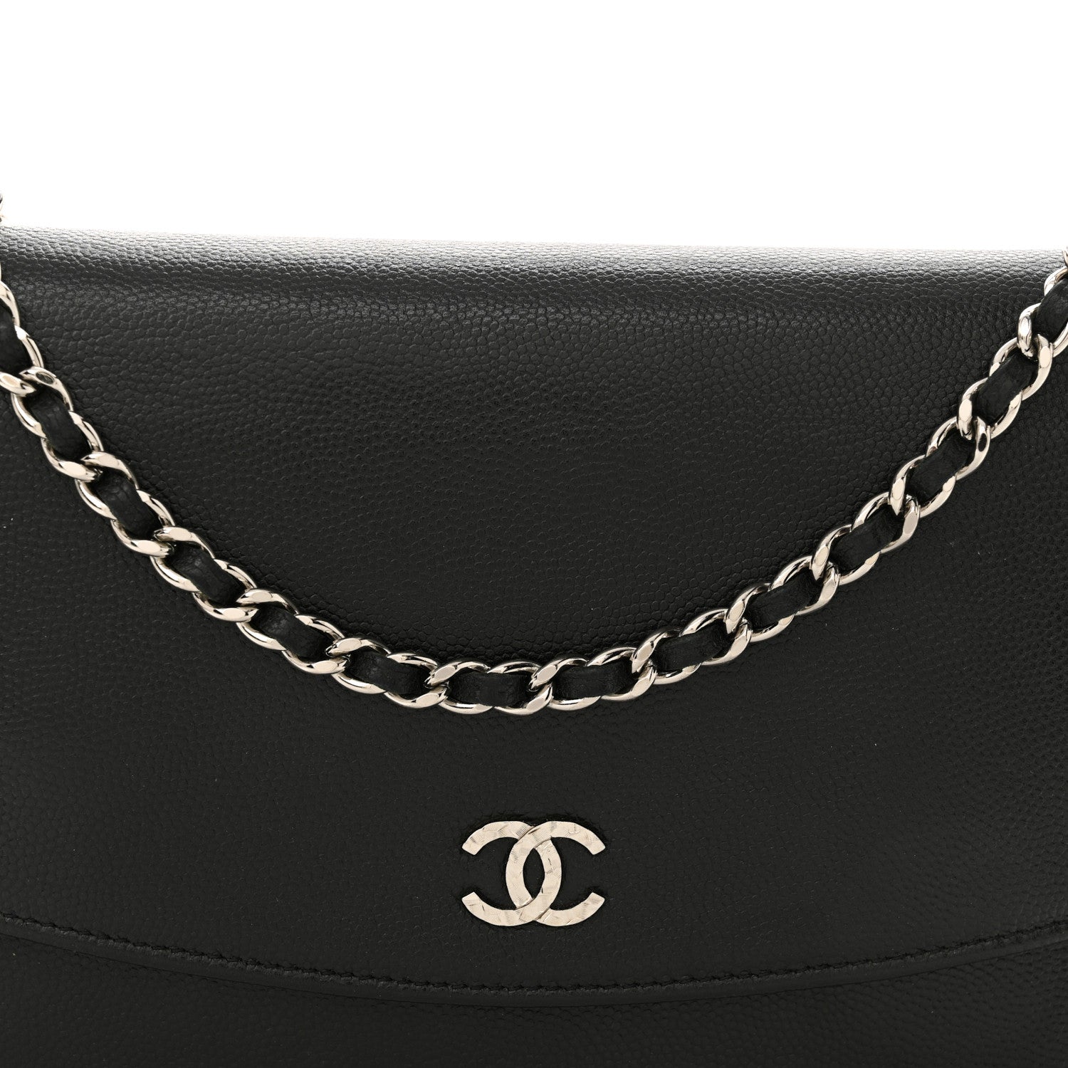 Chanel Caviar Sevruga Wallet on Chain WOC Black 9 of 13