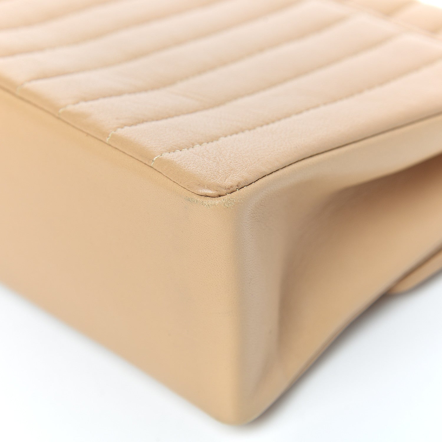 Chanel Lambskin Vertical Quilt Medium Flap Beige 12 of 16