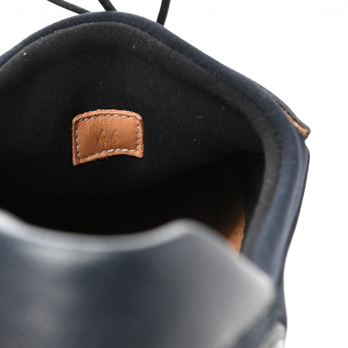 Neoprene Calfskin Mika Sky Mens Flats 46 Navy