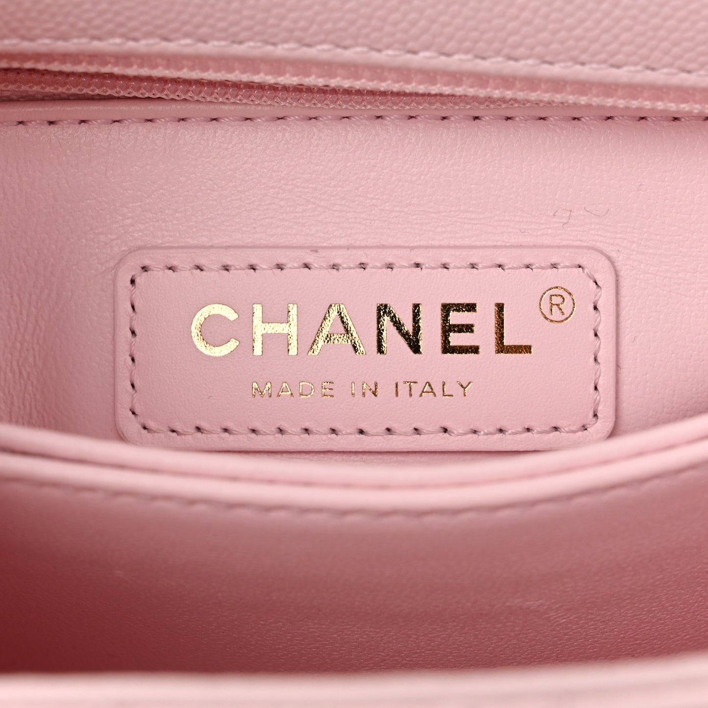 Caviar Quilted Mini Coco Handle Flap Light Pink