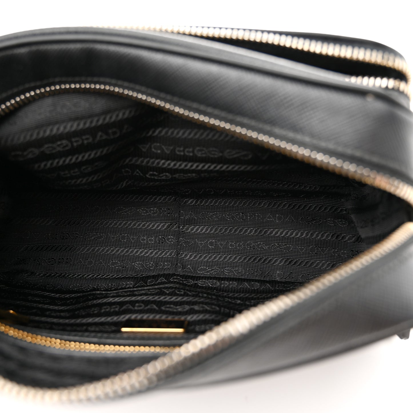 Saffiano Lux Camera Case Crossbody Bag Black