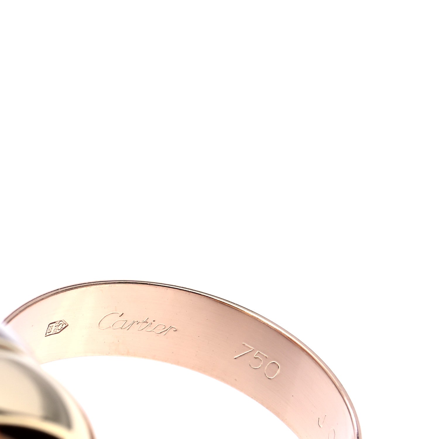 Cartier 18K Pink Yellow White Gold Large Trinity Ring 52 6 6 of 6
