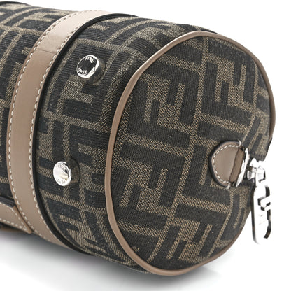 Fendi Recycled Fabric Jacquard Vitello Grace FF 1974 Mini O'Lock Bowling Bag Tobacco Moro Sand 11 of 11